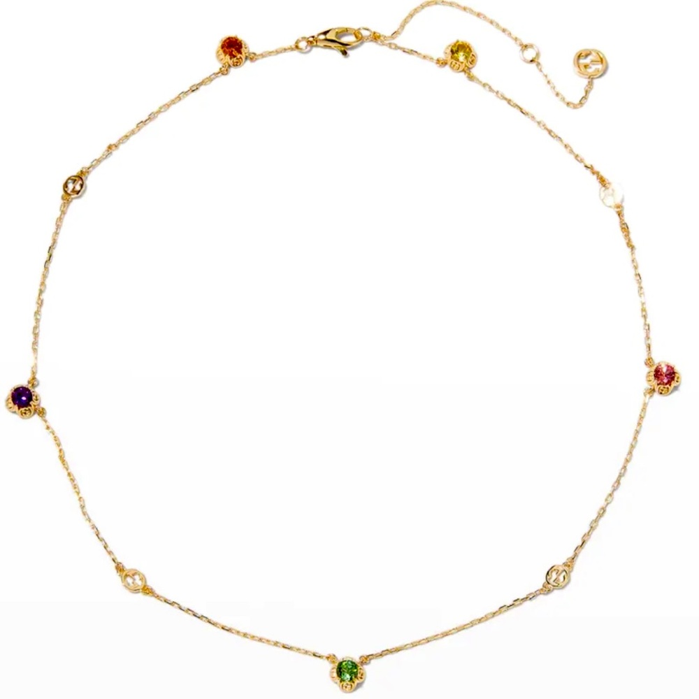 AUTHENTIC BRAND NEW GUCCI G Interlocking Gemstone Necklace!